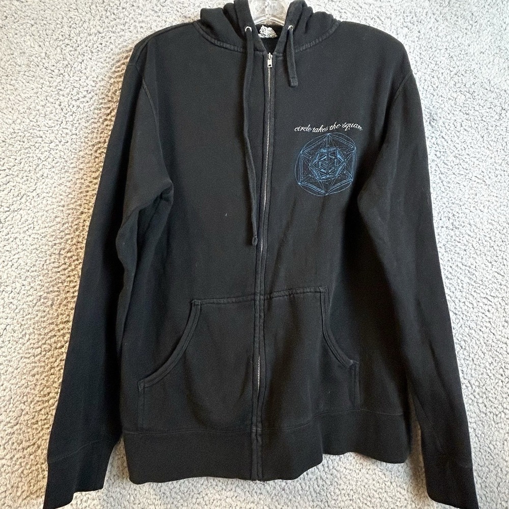 Circle Takes The Square Zip Hoodie Large Emo Punk Screamo Y2K Indie Sweatshirt